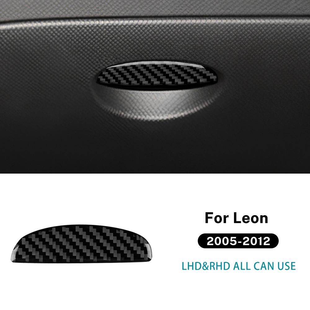 

Real Soft Carbon Fiber Sticker For Seat Leon 2005 2006 2007 2008 2009 2010 2011 2012 LHD RHD Car Co-Pilot Storage Box Trim