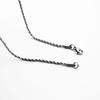 Yousheng Unisex Necklace Twisted Chain Hip Hop Style Stainless Steel Polished Anti-rust Hippie Rock Star Singer Club Party Neck Jewelry