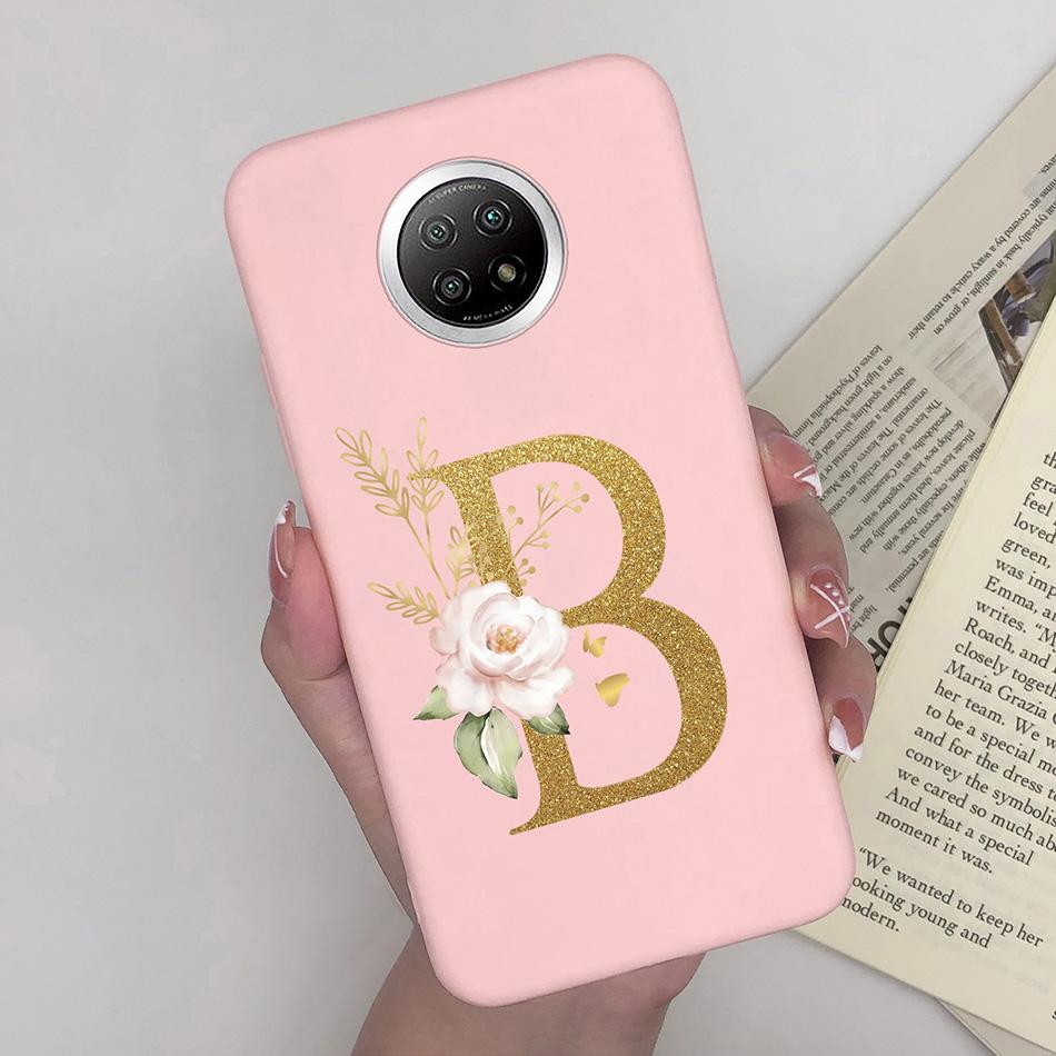 Flower Letters For Xiaomi Redmi Note 9T 5G Case Cover Soft Silicone Bumper Protective Phone Cases For Redmi Note9T 9 T Fundas
