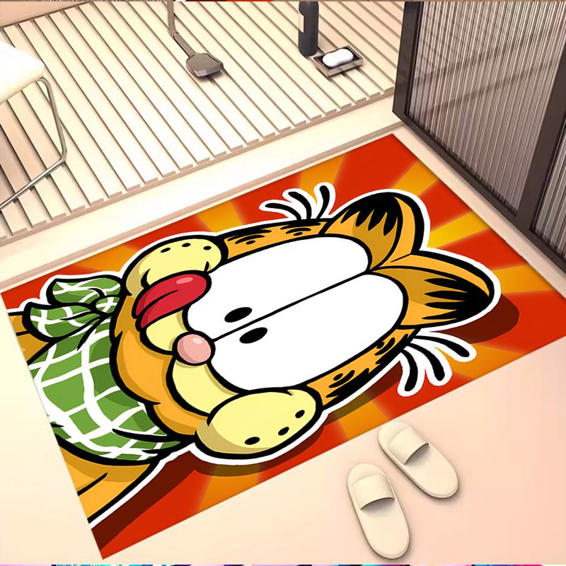 Garfield Print Rug, Washable Floor Carpet, For Entryway Dorm Laundry Room Office Study, Home Decor Birthday Christmas Gift