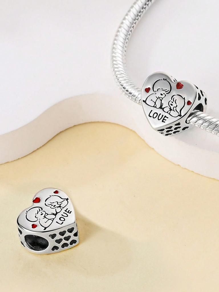 Charms Plata Copper Colors Family Love Beads Charm Beads Charm Pendant For Original Bracelet For Women Diy Jewelry Love Gift