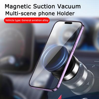 Support de téléphone à ventouse magnétique pour voiture, support d'adsorption en alliage d'aluminium rotatif à 360 degrés, support de téléphone à ventouse double face