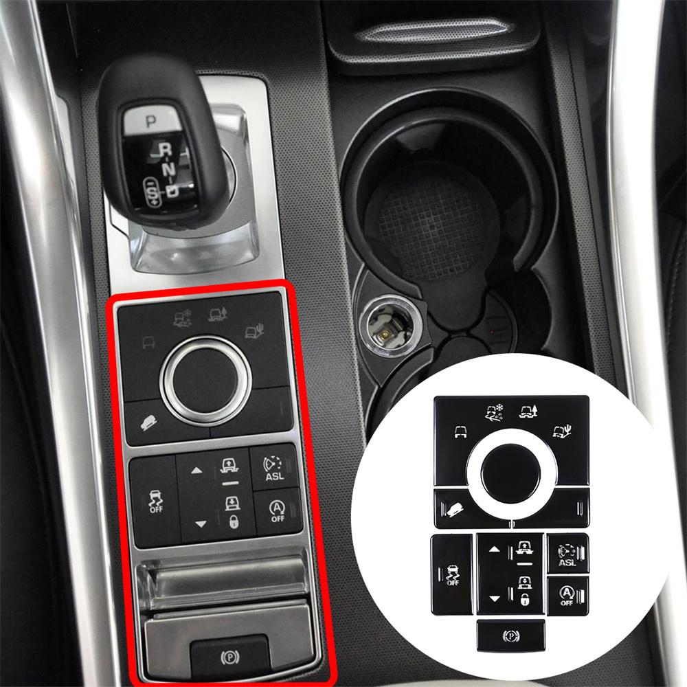 Tlačítko režimu terénu auta Hliníková slitina Sada samolepek Pro Land Rover Sport 2014-2016 Příslušenství pro úpravu interiéru
