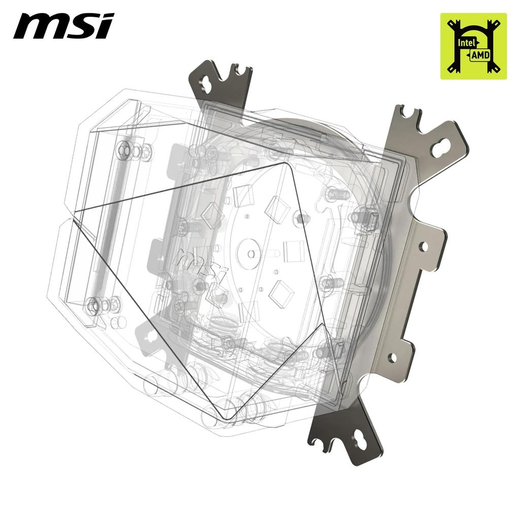 MSI MAG CORELIQUID I360 360mm Simple Water Cooling CPU Cooler Black FN2489