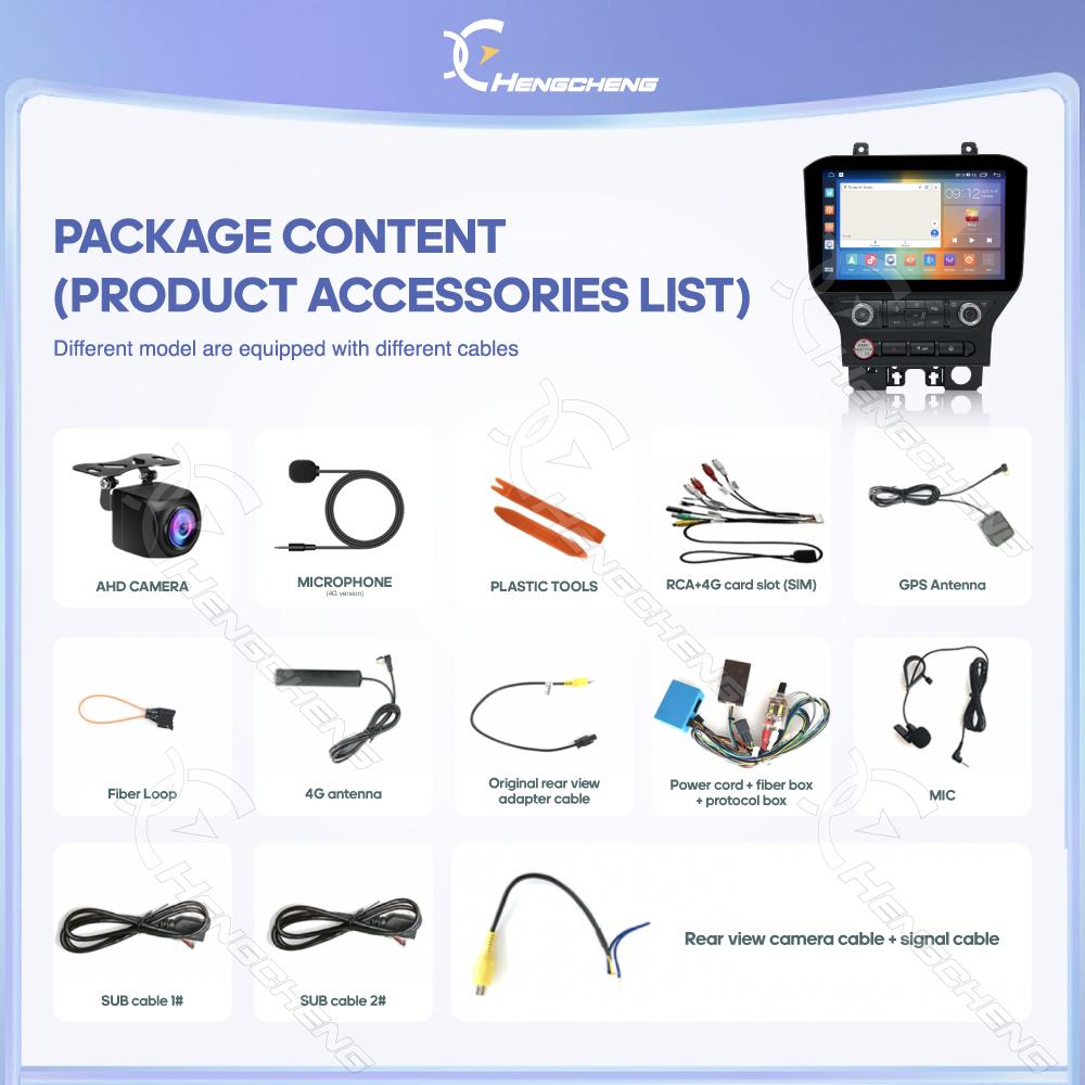 11.6Inch For Ford Mustang 2015-2025 GPS Navigation Radio Android13 8Core 8+256G CarPlay 4G 360Camera Car Multimedia Video Player