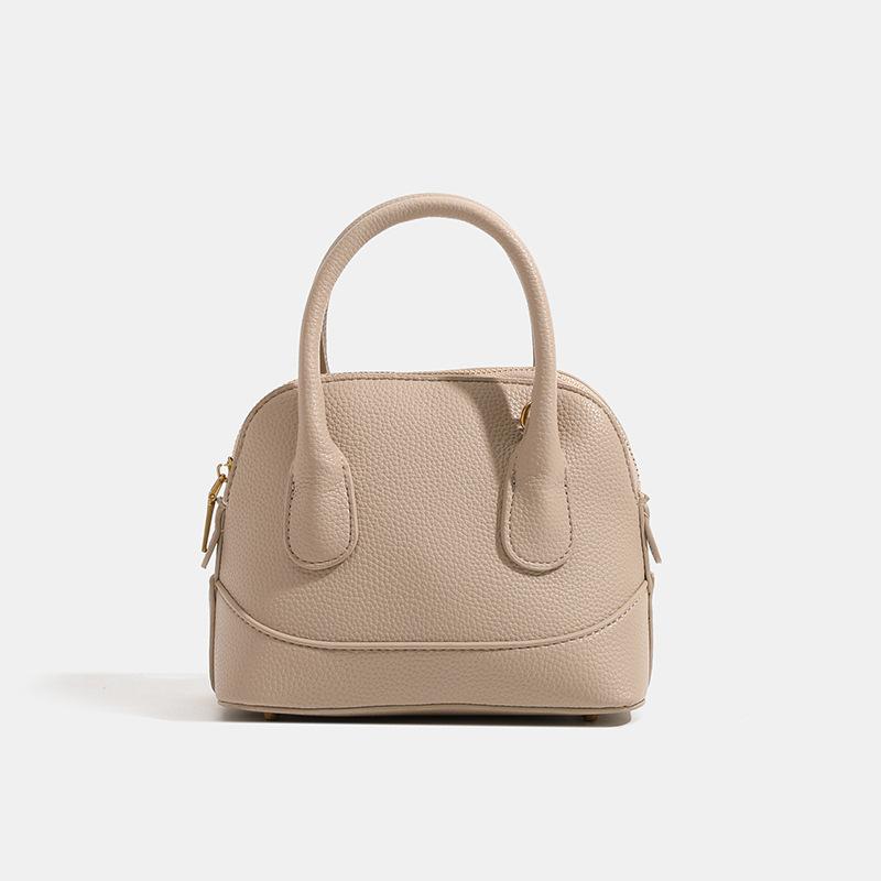 Light Luxury Lychee Pattern Casual Versatile Women's Shoulder Bag Simple Trendy Shell Bag Korean Style Fashion Crossbody Bag