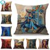 Cotton Linen Decorative Throw Pillow Case Islamic Painting Art Arab Woman Carrying Plate Muslim Home Decor Sofa Cushion Cover