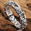 Gothic Skull Lion Head Charm Bracelet for Man 13/18MM Stainless Steel Hand Chain Mens Motorcycle Bike Chain Bracelets Jewelry
