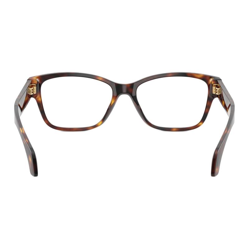 Versace Temple letter logo, plate and metal, square, optical glasses, unisex couple style, tortoiseshell color 0VE3392F-5539-Tortoiseshell 54