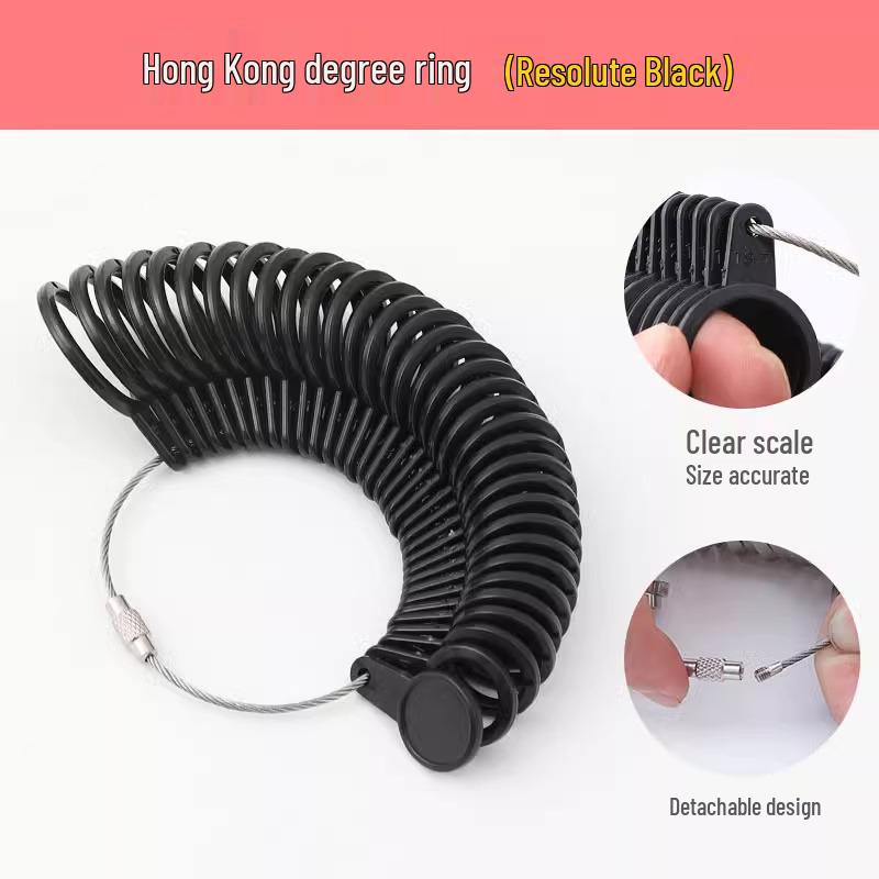 Măsurător de inele Hong Kong - Instrument de măsurare a degetului pentru mărimea exactă a inelului