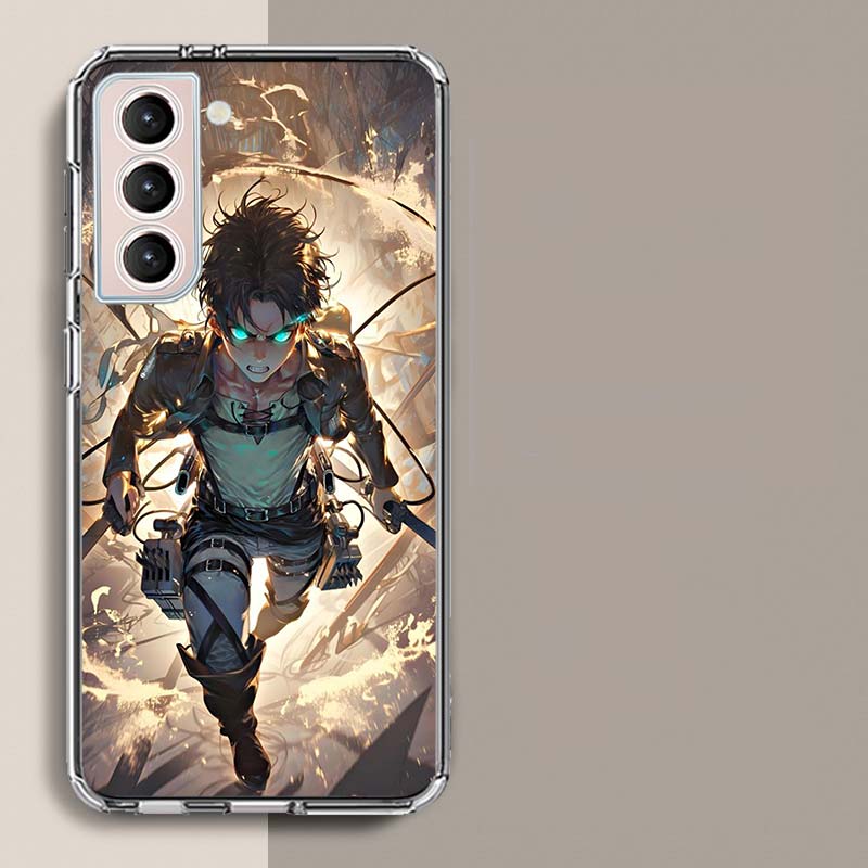 Character LEVI ACKERMAN Phone Case For Samsung Galaxy S25 Edge S24 S23 FE S21 S20 S10 Plus S22 S26 Ultra Cover Clear Cases TPU C
