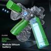 Simulated Firing and Recoil Electric Water Gun Toys Children Automatic Sensor Lights Water Pistol Outdoor Beach Kids Toy Gift