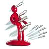 Stainless Steel Cutter Blocks Set for Kitchen 5-Piece Novelty Human Body Shape Unique Holder Cutter Shelf