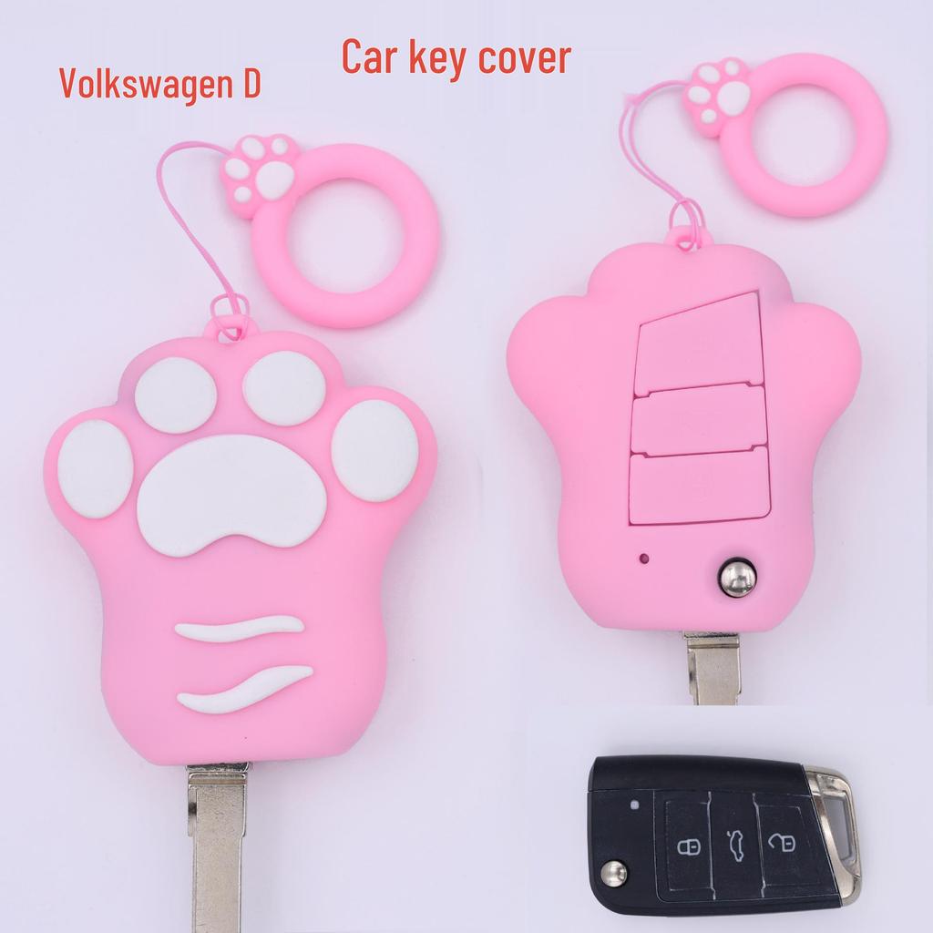 Cat Paw Cartoon Key Cover for Yamaha & Honda Motorcycles