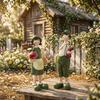 Cute Pastoral Style Resin Ornaments: Rural Couple for Home or Valentine's Decor