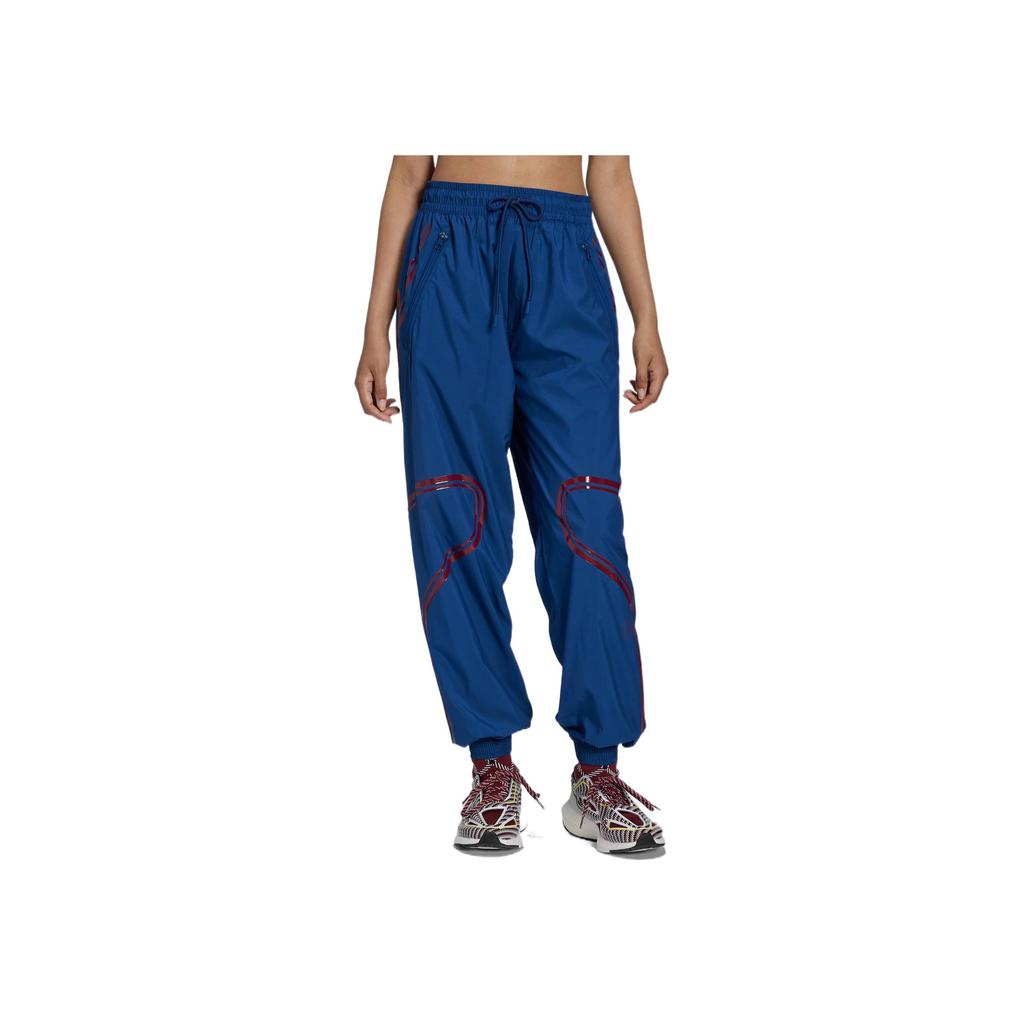 Adidas Pantaloni de trening cu dungi solide Stella McCartney FW22 Femei Partea de jos Albastru HI6101
