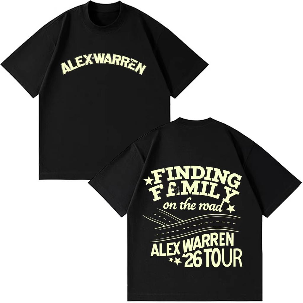 Singer Alex Warren 2026 Tour Print Tshirt Unisex Unisex Fashion Clothing Tshirt 2026 Summer New Pure Cotton Casual Unisexs Tshirt