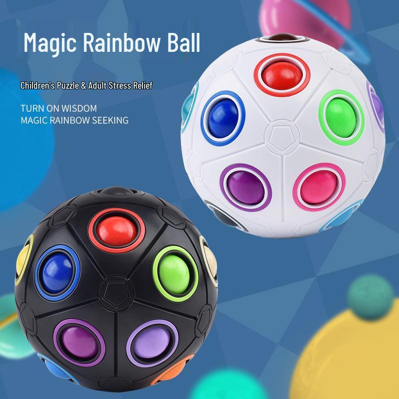 Yongjun Magischer Regenbogenball: Kreativer, reibungsloser, lehrreicher Zauberwürfel für Kinder