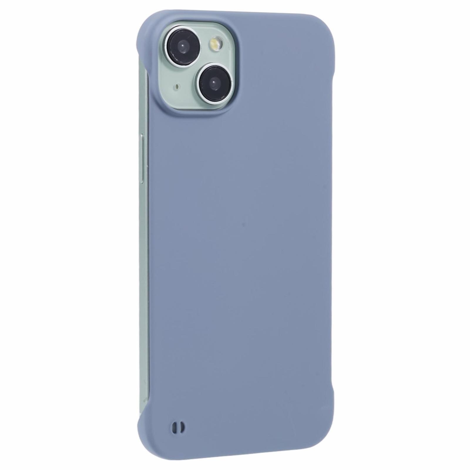 

For iPhone 15 Frameless Case Minimalist Hard PC Phone Cover Skin-touch Lavender Grey
