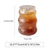 Stripe Cup Chubby Cold Drink Cup Milk Tea Glass Cup Wine Glasses Cloud Cup Coffee Milk Juice High Borosilicate Glass Mug
