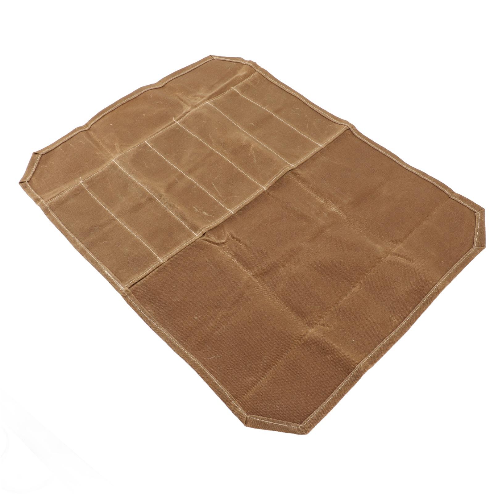 

Chef Knife Roll Bag Portable Waterproof Waxed Knife Carrier Roll For Picnic Camping Barbecue Kitchen