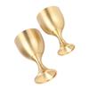 Vintage Goblet Chalice Gold Finish Small Wine Glasses Table Decoration for Party Wedding Graduation Anniversary Christmas