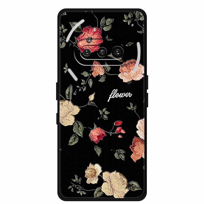 For Nothing Phone (3a) Case 3D Relief Flower Emboss Black Silicone Funda For Nothing Phone 3A A059 3D Back Cover Cartoon Bumper