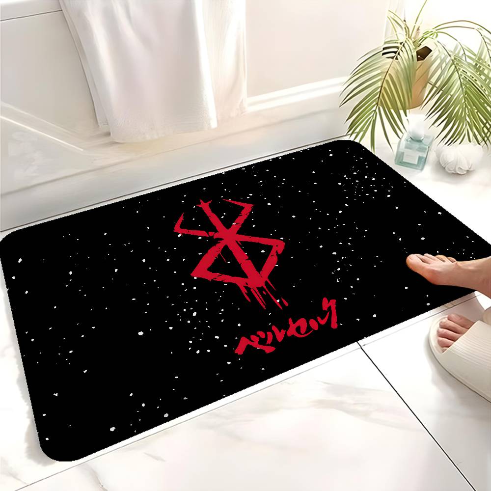 

1 шт. Аниме Логотип B-berserk Гатс Комнатные коврики Дешевле Противоскользящий Современная Гостиная Балкон Принт Приветственный коврик 40x60 cm