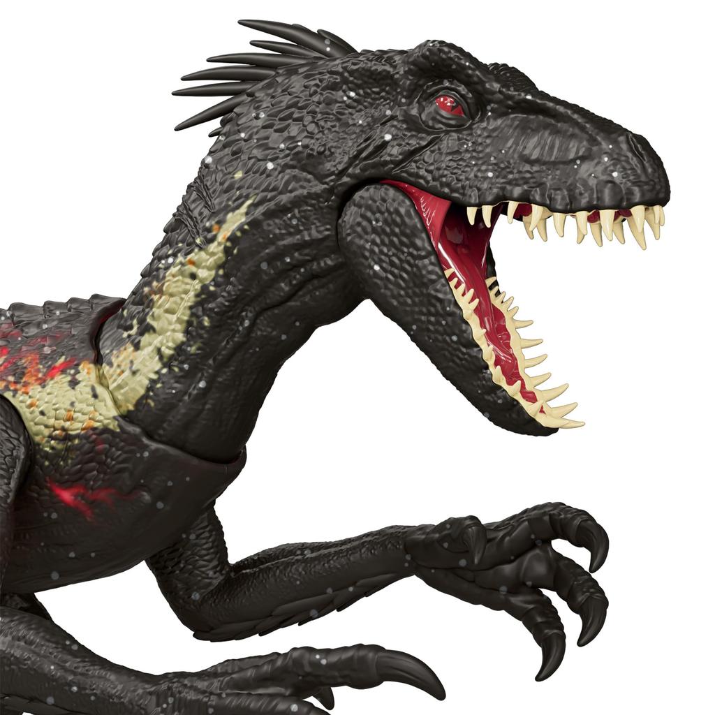 Mattel Jurassic World Hikaru Indoraptor Figur Dinosaurier Spielzeug Gesamtalter ab 4 Jahren Schwarz JCG26 (JURASSISCHE WELT) Schaden! Länge für Kinder: ca.. 37,8 cm