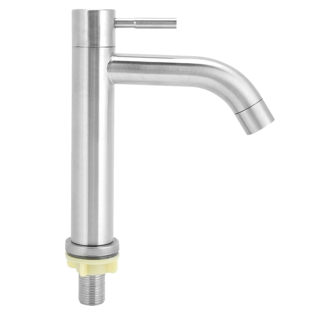 G1/2in Male Thread Stainless Steel Water Faucet Undercounter Single Cold Water Tap