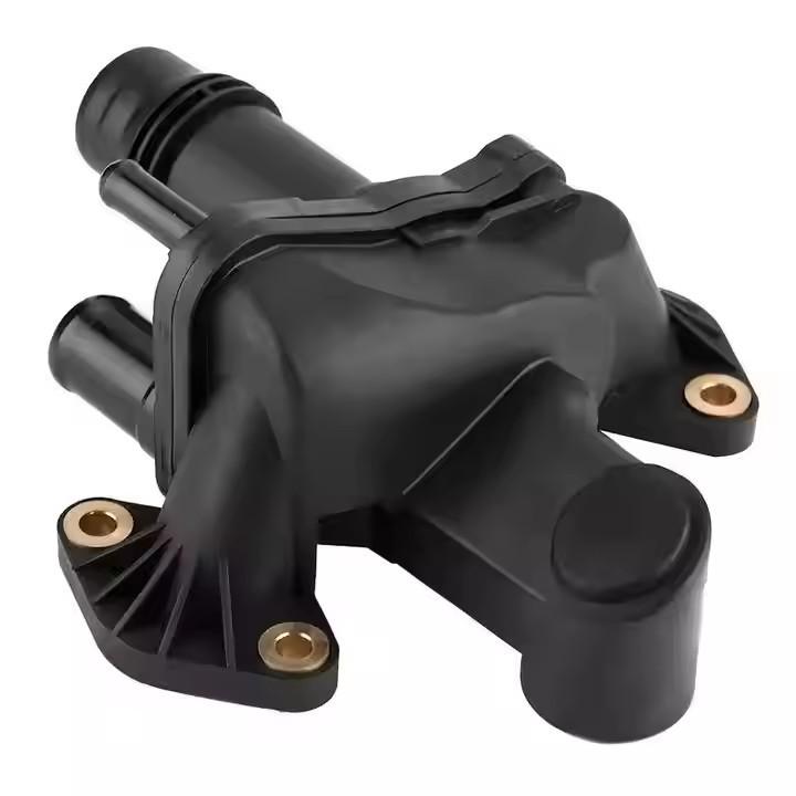 The LR073372 Water Pipe Connector Thermostat Outlet Housing Fits Jaguar Land Rover Range Rover Models.