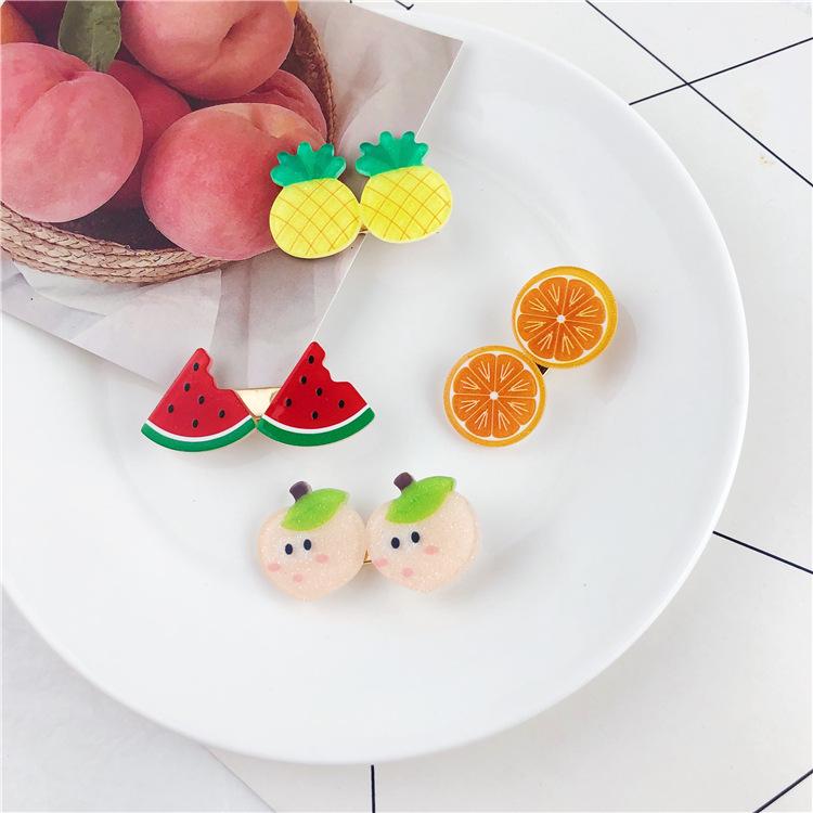 Charming Fruit Hair Clips: Cute Bangs Accessories and Trendy Acrylic Side Clips