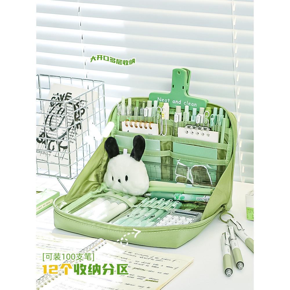 Large Pencil Case for Girls Teens Kids Pencil Bag with Zipper Pencil Pouch Aesthetic Pencil Pen Case Organizer for School