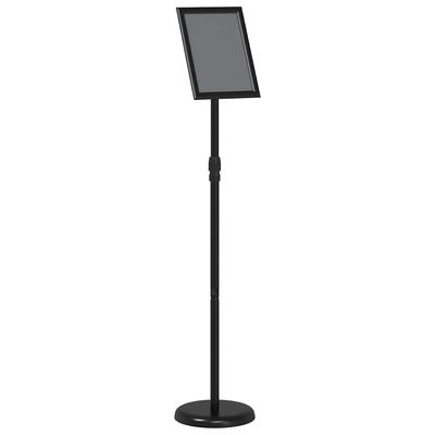 Exhibition Stands Black 25 X 25 X 125 Cm Aluminum