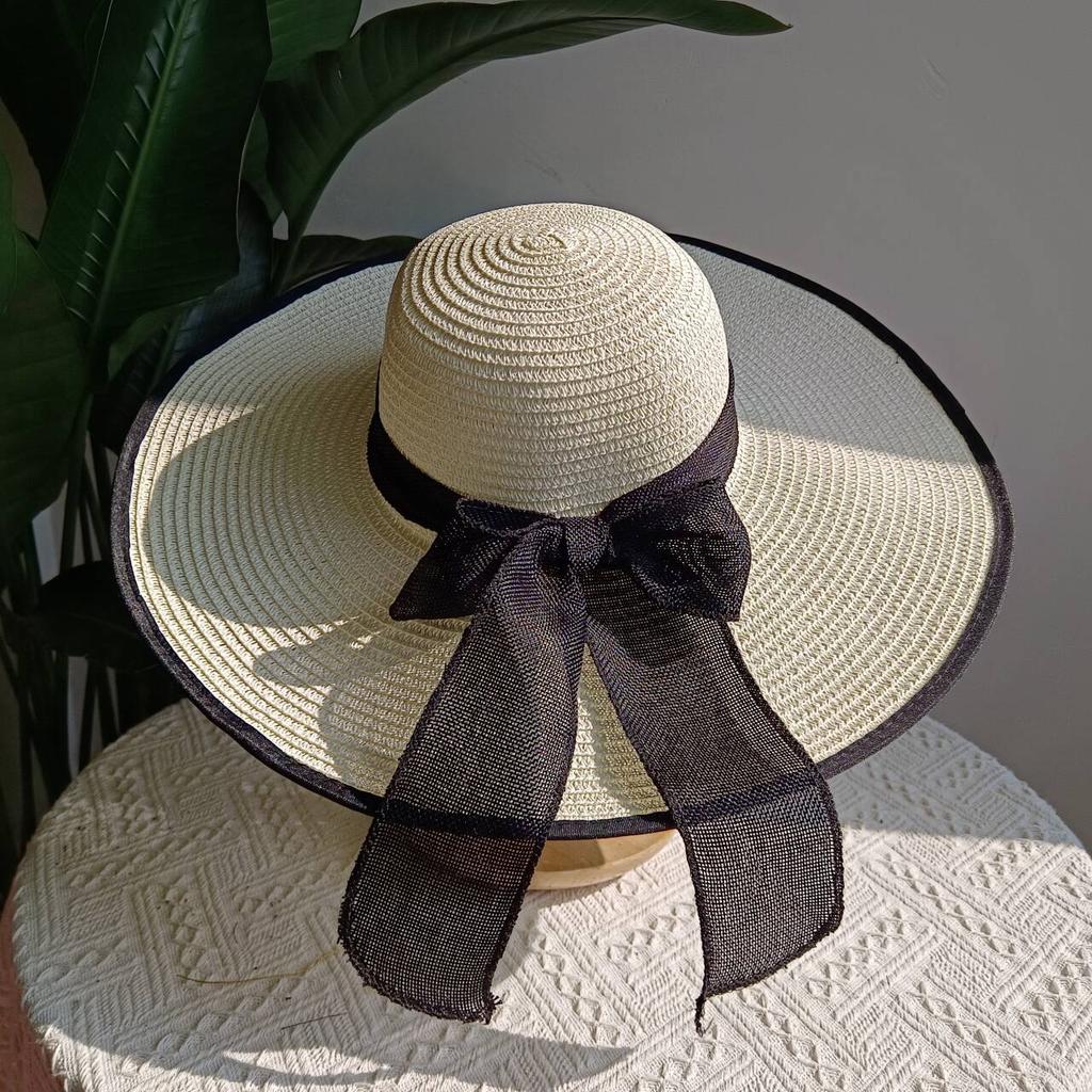 Summer straw hat 2025 large brim outdoor sun protection sun hat travel vacation foldable beach hat sombrero para sol mujer