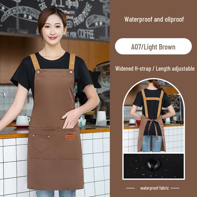 Waterproof & Oil-Proof Apron - Custom Logo for Catering, Kitchen, Baking, Cooking, Men's & Women's Workwear, New Style