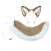 Argolas de Cabelo com Orelhas de Cachorro de Pele Sintética Festa Noturna Anime Lolita Faixa de Cabelo Faixas de Cabeça de Pelo Presilha Orelha de Shiba Inu Argola de Cabelo de Animal