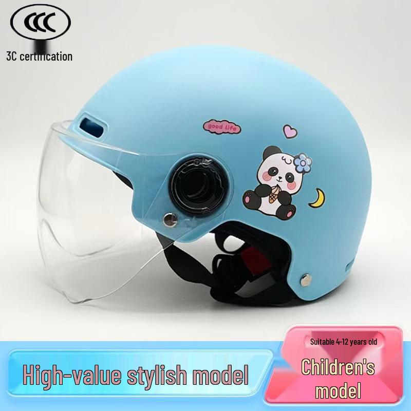 3C Certified Kids' Electric Bike Helmet: Cute, Breathable, Lightweight, Sun-Protective for Boys & Girls