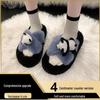 Women's 2023 Autumn Fashionable Thick-Soled Cotton Fur Slippers - Trendy and Stylish Casual Outerwear