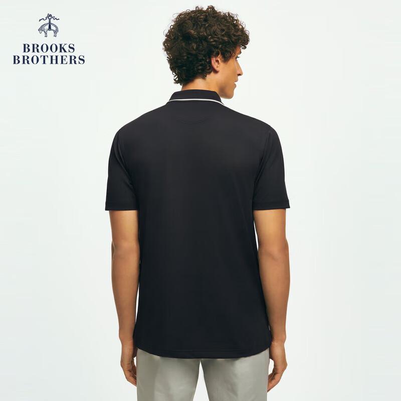 Мужская спортивная футболка-поло Brooks Brothers с молнией, светоотражающим логотипом, приталенного кроя XL