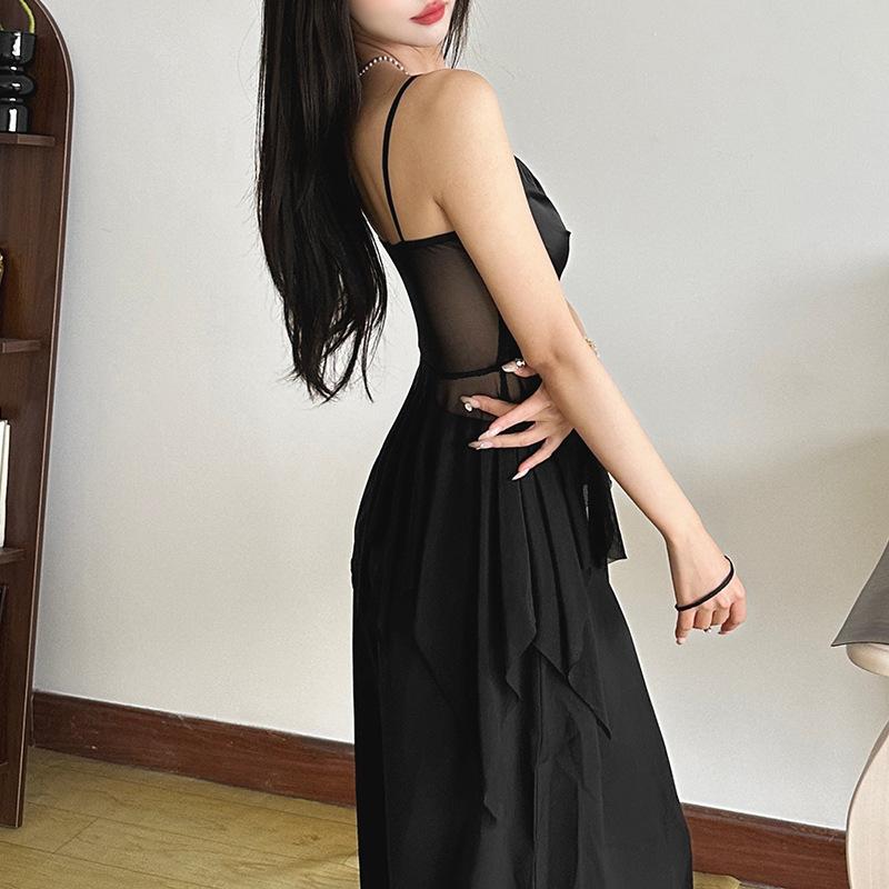 Summer Solid Color Sexy Strapless Wrap Chest Fashion Hollowed-out Mesh Hot Girl's Top