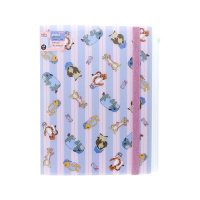 Stationery Winnie the Pooh Disney Clear File with Elastic 5 Pockets S2174499 Sun-Star File, Multi-Function Band, + Zipper, Pajamas,