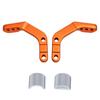 2-Bracket Motorcycle Handguard Mounting Set, Aluminum Construction with Left and Right Connection Points for Installation