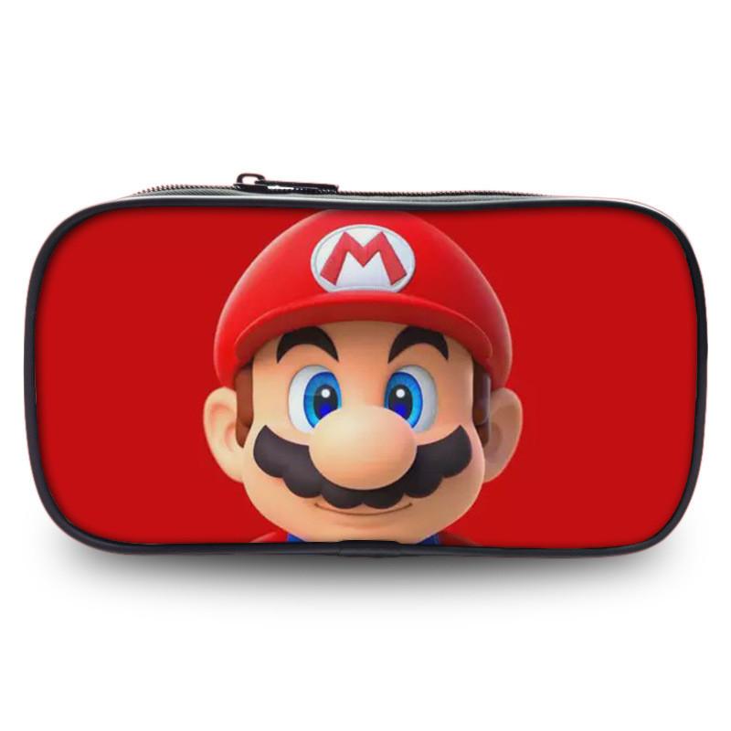 Super Mario Pencil Case Large Capacity Polyester Kids Stationery Organizer For Students
