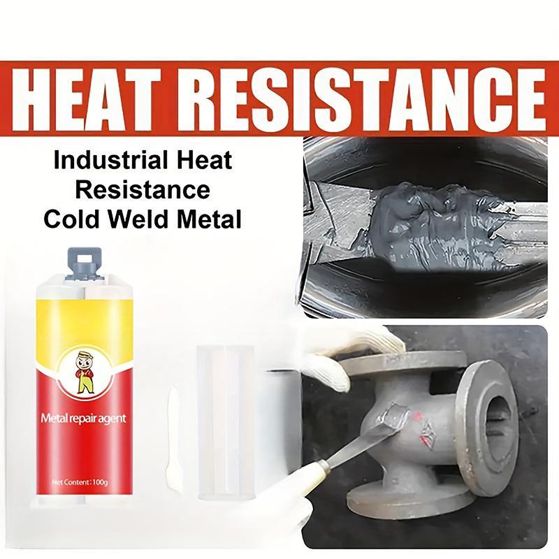 1Pc Glue Metal Repair Gel Heat Resist Industrial Metal Repair Paste Glue Adhesive Weld Industrial Repair Agent All-Purpose Glue