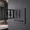 Acrylic Toilet Sign Restroom Sign, Male And Female Bathroom Wall Signs for Business Mounted Double Sided Corridor Commercial Use
