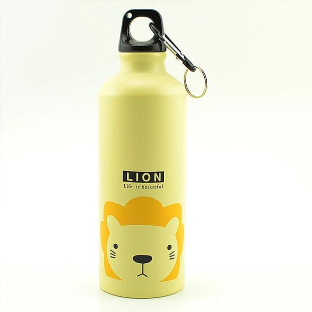 Aluminium Cartoon Sports Mug Cartoon Figure Children s Mug Stainless Steel Water Bottle with Lid Insulated Mug as shown