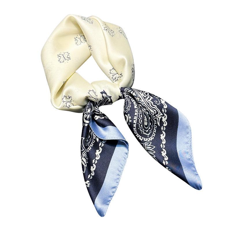 Small silk scarf women's versatile high-end decorative square scarf fashion temperament small scarf new Korean version tied bag small square scarf