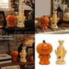 Halloween Pumpkin Figurine Statue for Harvest Home Styling, Detailed Shelf for Desk and Entry Table Display Use