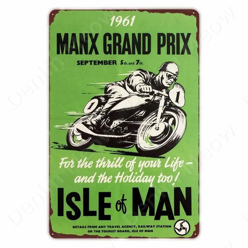 Monaco Grand Prix Vintage Metal Sign, Car Racing Tin Plaque, Motorcycle Retro Poster For Bar, Man Cave, Home, Autos Wall Decor
